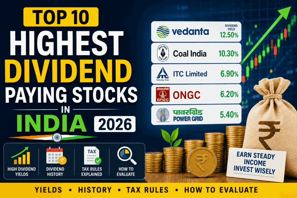 Top 10 Highest Dividend Paying Stocks in India 2026